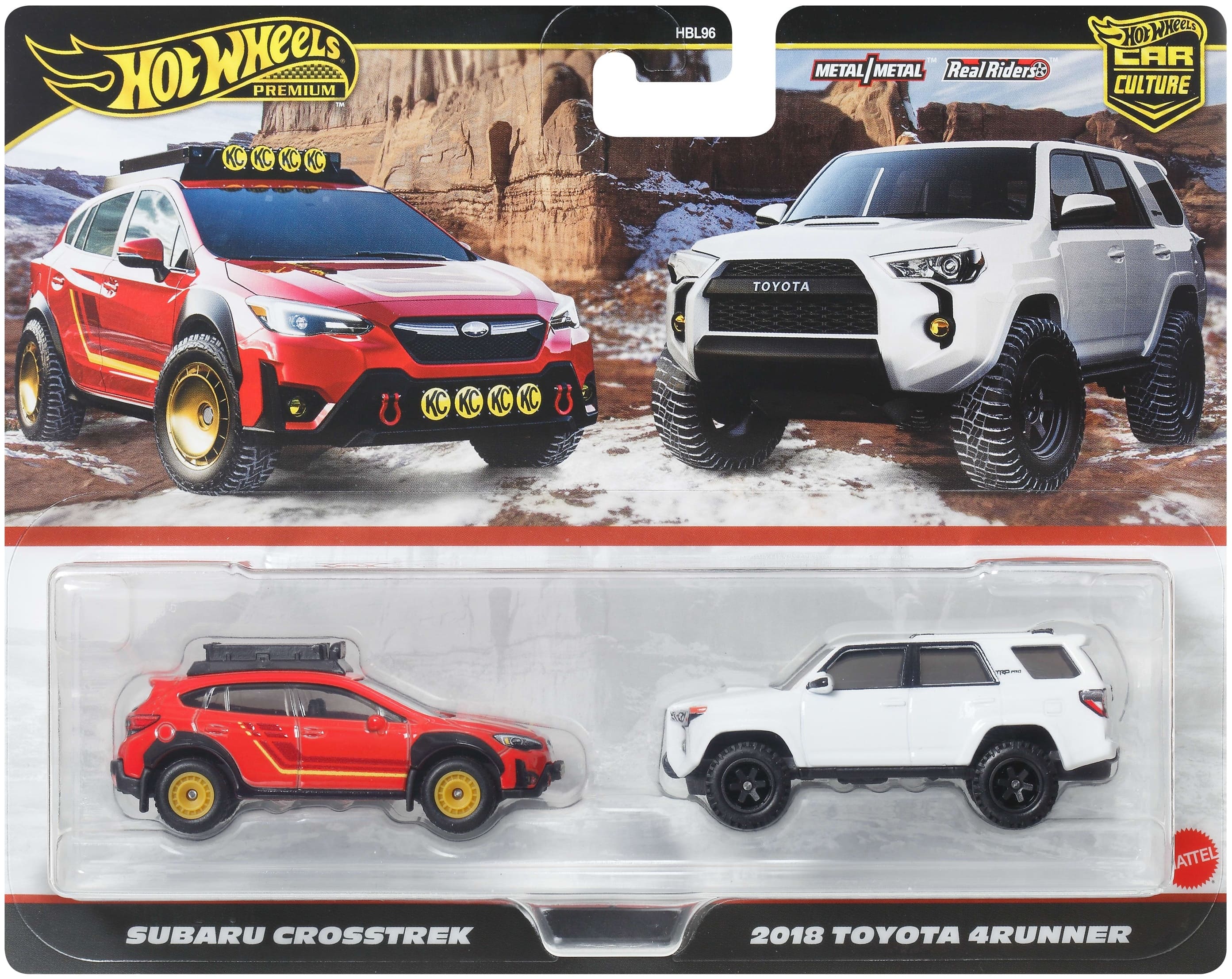 Set de joacă Hot Wheels Car Culture - Subaru Crosstrek and 2018 Toyota 4Runner, 1:64