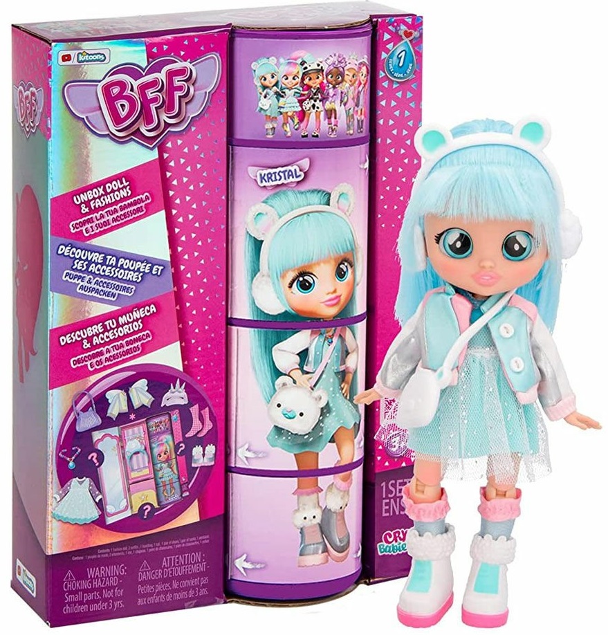 Set de joc IMC Toys BFF - Păpușă Crystal cu garderobă și accesorii