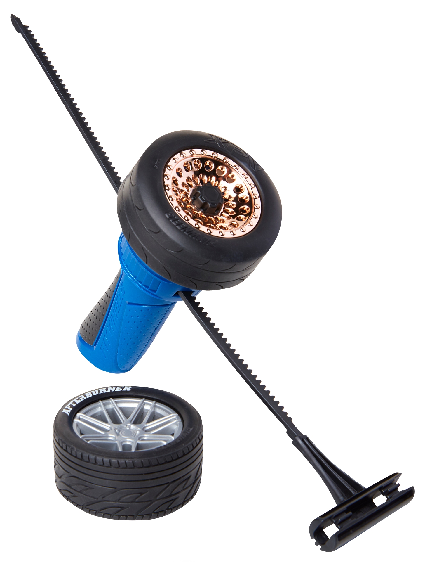 Set de joacă Jakks Pacific - Fly Wheels, Launcher, cu 2 roți de curse