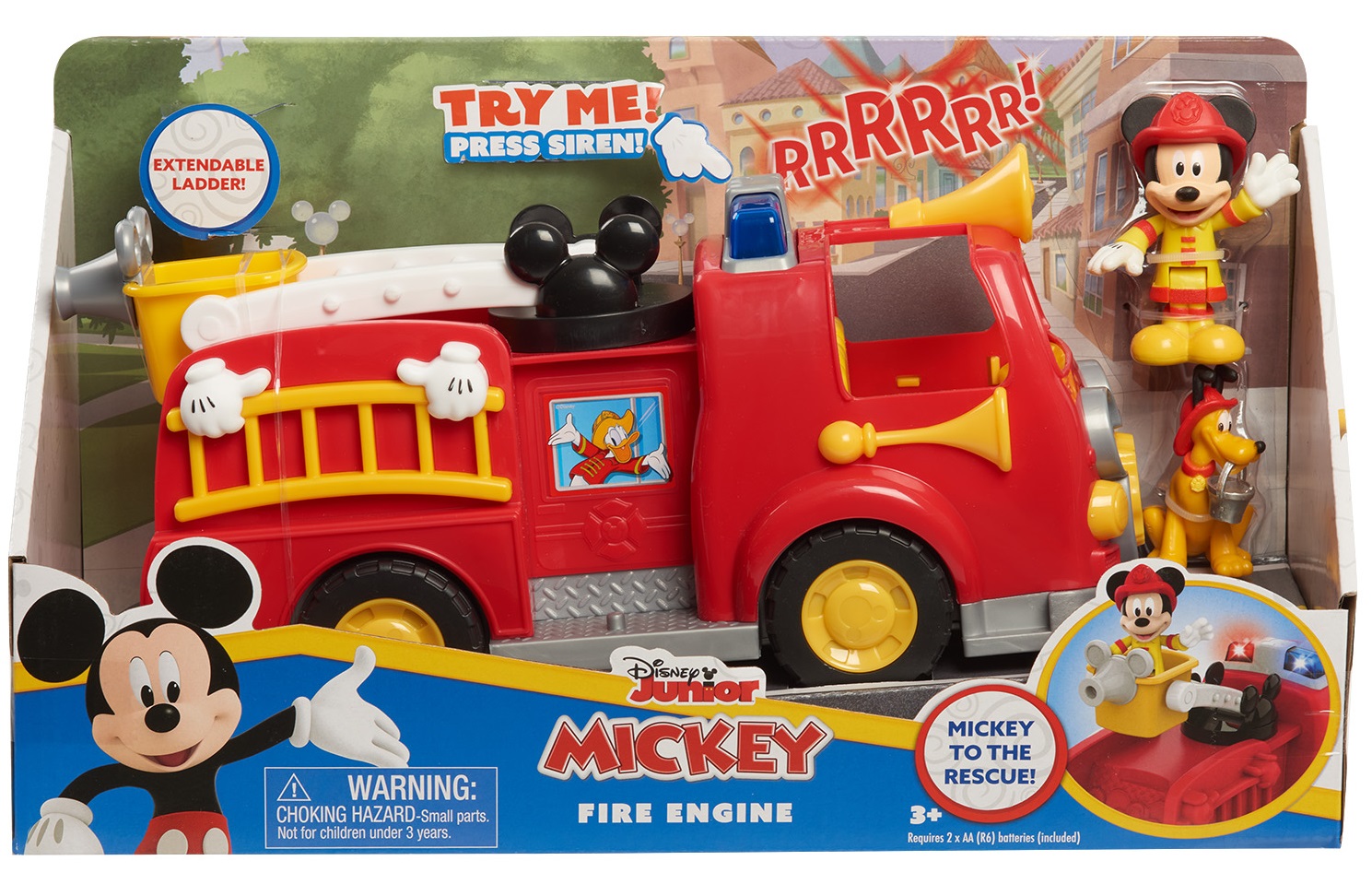 Set de joacă Just Play Disney Junior - Camionul de pompieri al lui Mickey Mouse, cu figurine