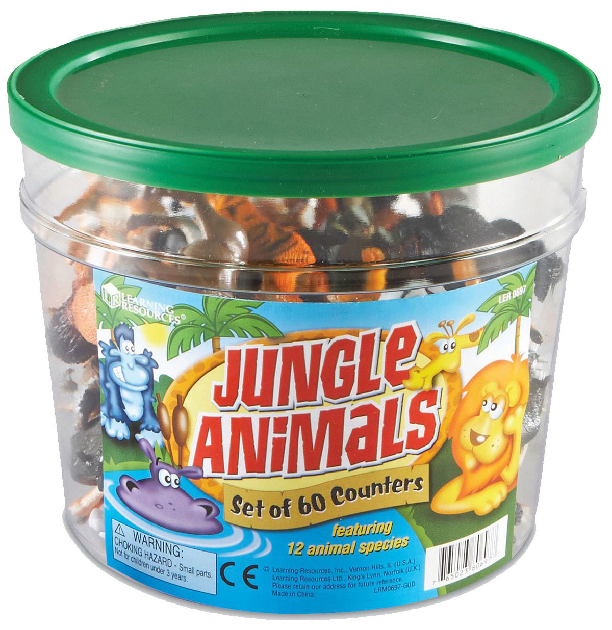 Set joc Learning Resources - Animale din junglă, 60 de bucăți