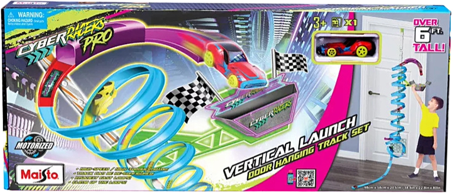 Set de joacă Maisto Cyber Racers - Door Hoop, pista cu cărucior, 180 cm
