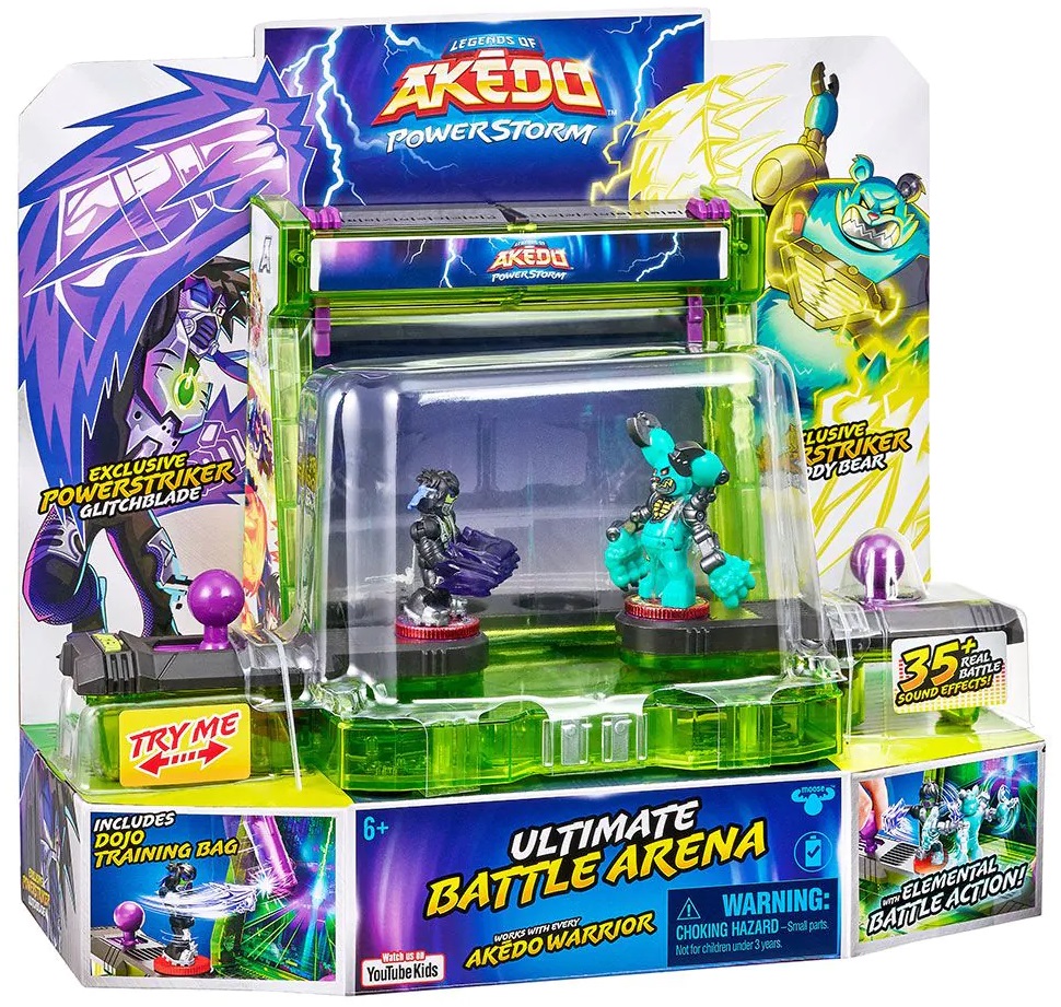 Moose Legends of Akedo Set de jocuri - Arena de luptă cu efecte sonore și 2 luptători
