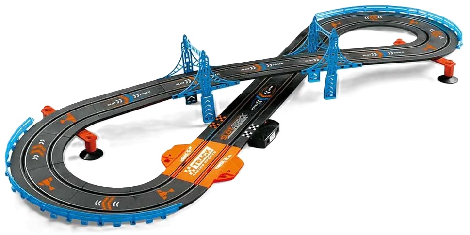 Set joc  Ocie - JJ Slot, Pista de curse cu 2 mașini și 2 controlere