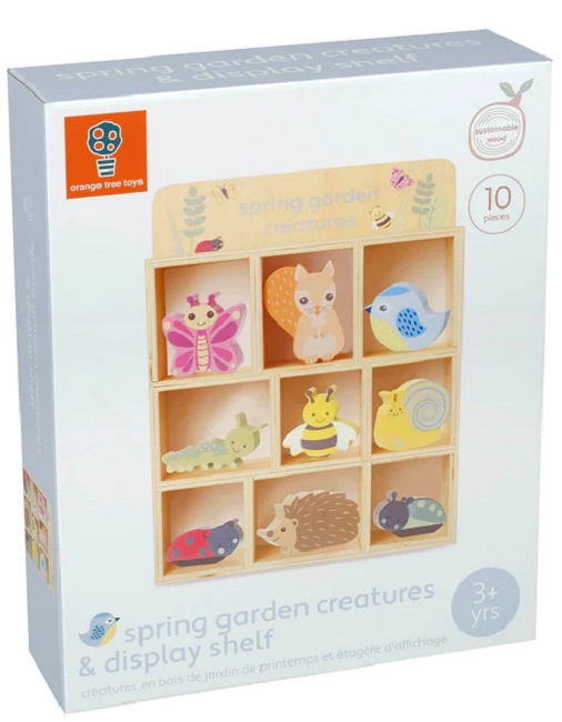 Set de joc Orange Tree Toys - Animale din lemn pentru grădină.
