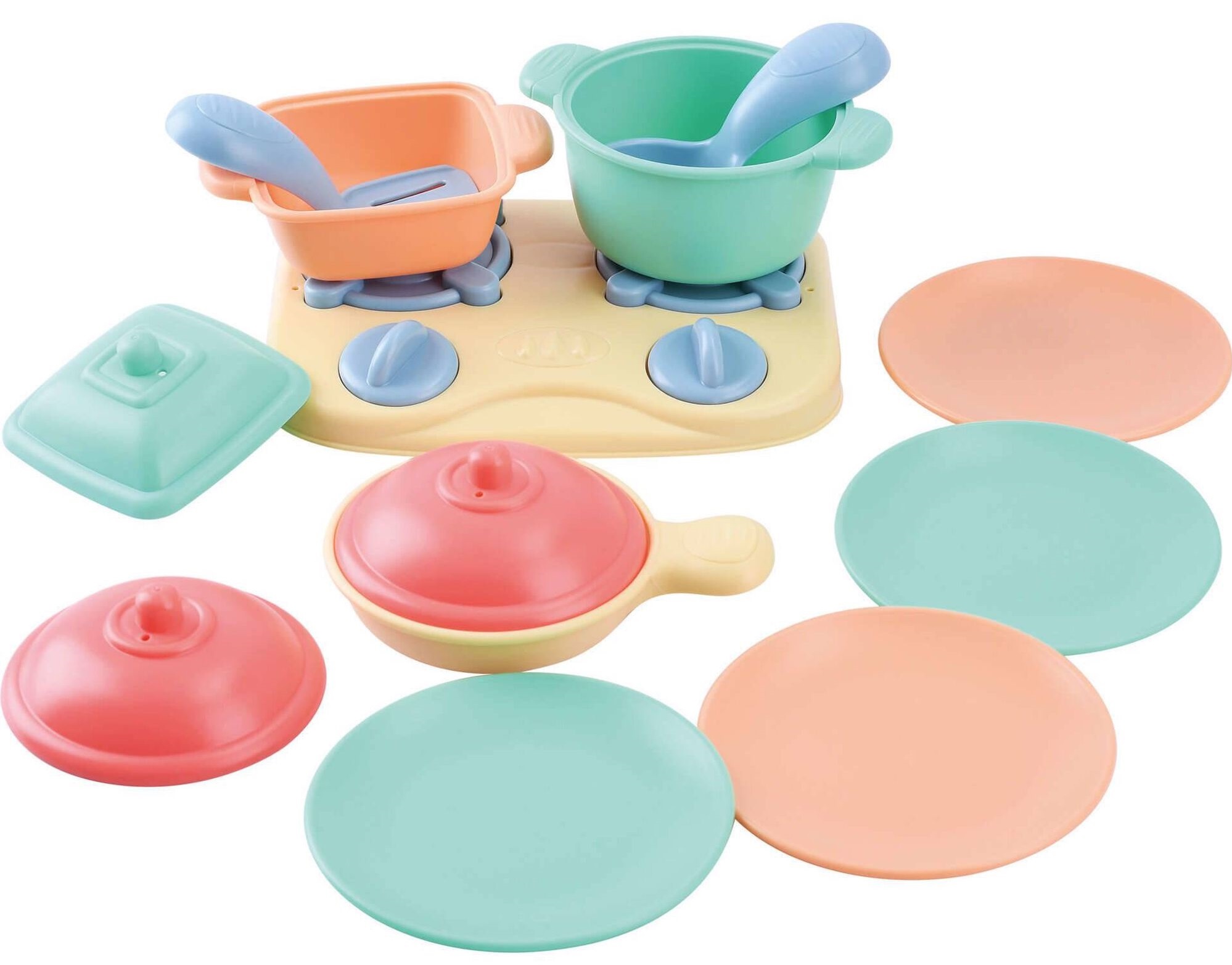 Set de joc  PlayGo - Ceainic cu ustensile de bucătărie, 13 piese