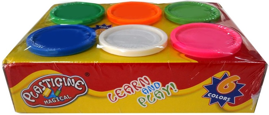 Set joc Raya Toys - plastilină pentru modelare, 6 culori