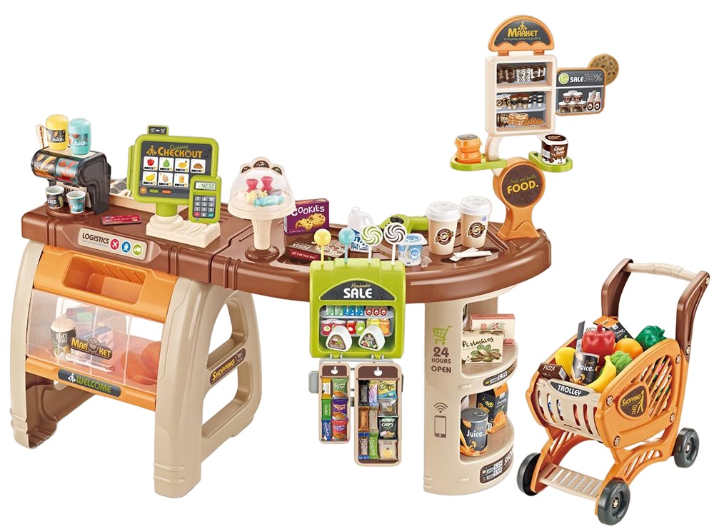 Set de joaca Raya Toys - Supermarket Home2 cu accesorii