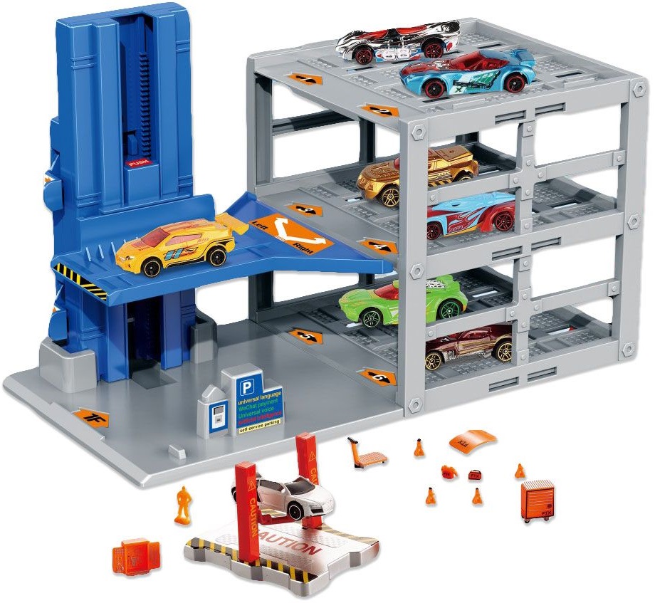 Raya Toys - Parcare cu trei etaje Surfurious, 48 de piese