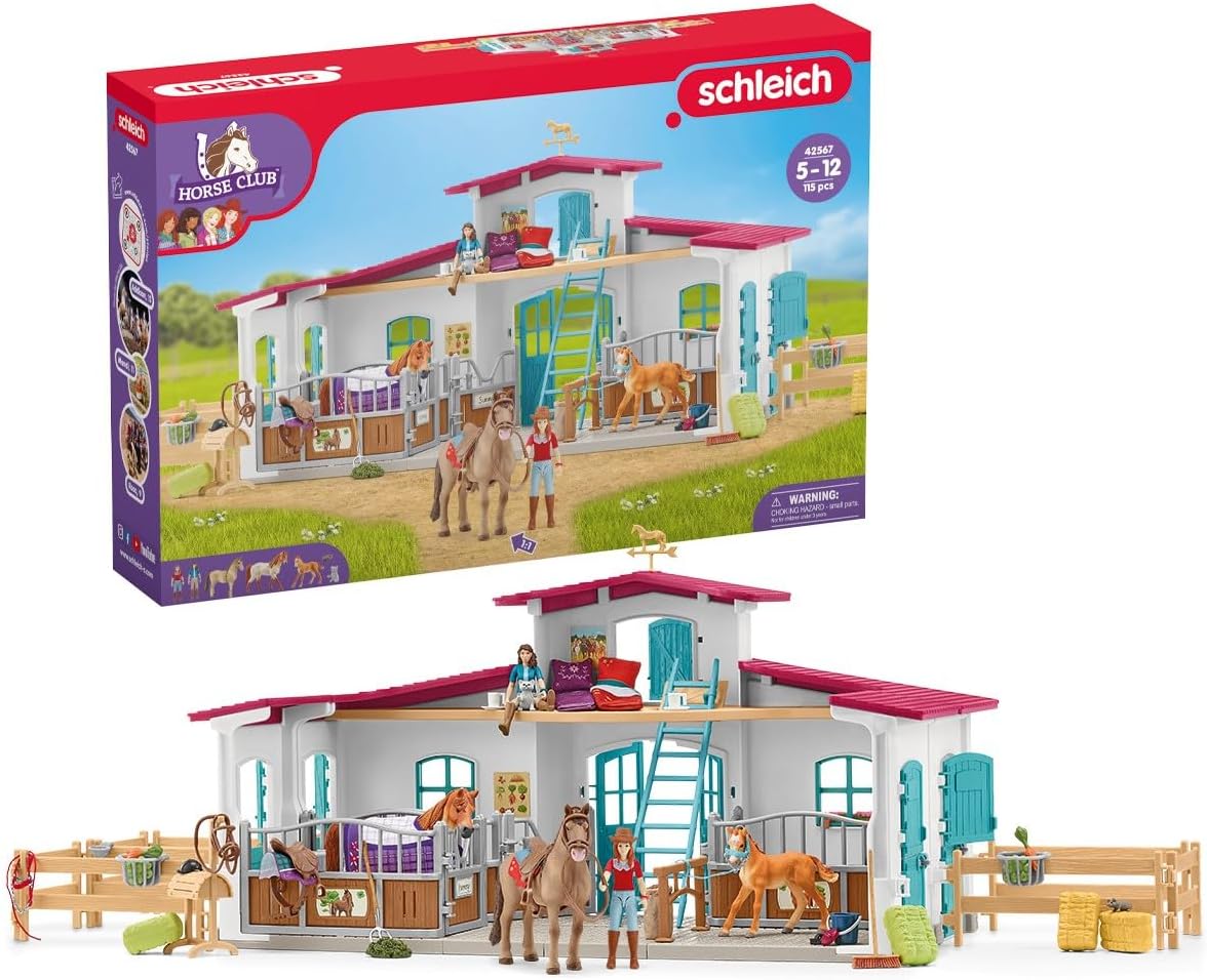 Set de joc  Schleich Horse Club - Centrul de echitatie Lakeside, 115 piese