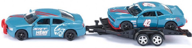 Set de joaca Siku - Remorca Dodge cu masina Dodge Challenger SRT Racing