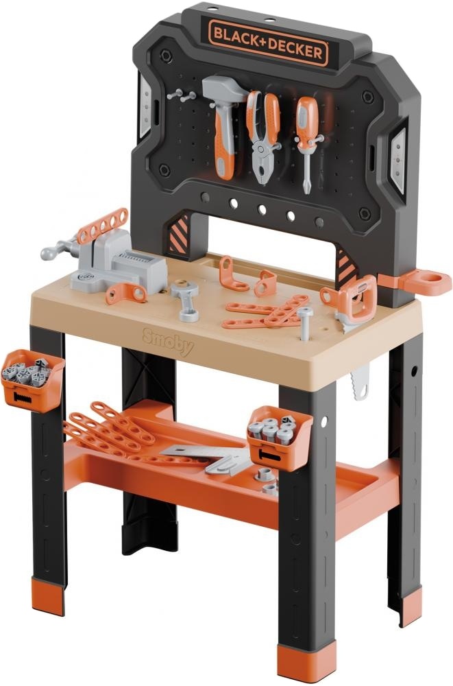 Set de joacă Smoby Black & Decker - Masă de lucru, 71 piese