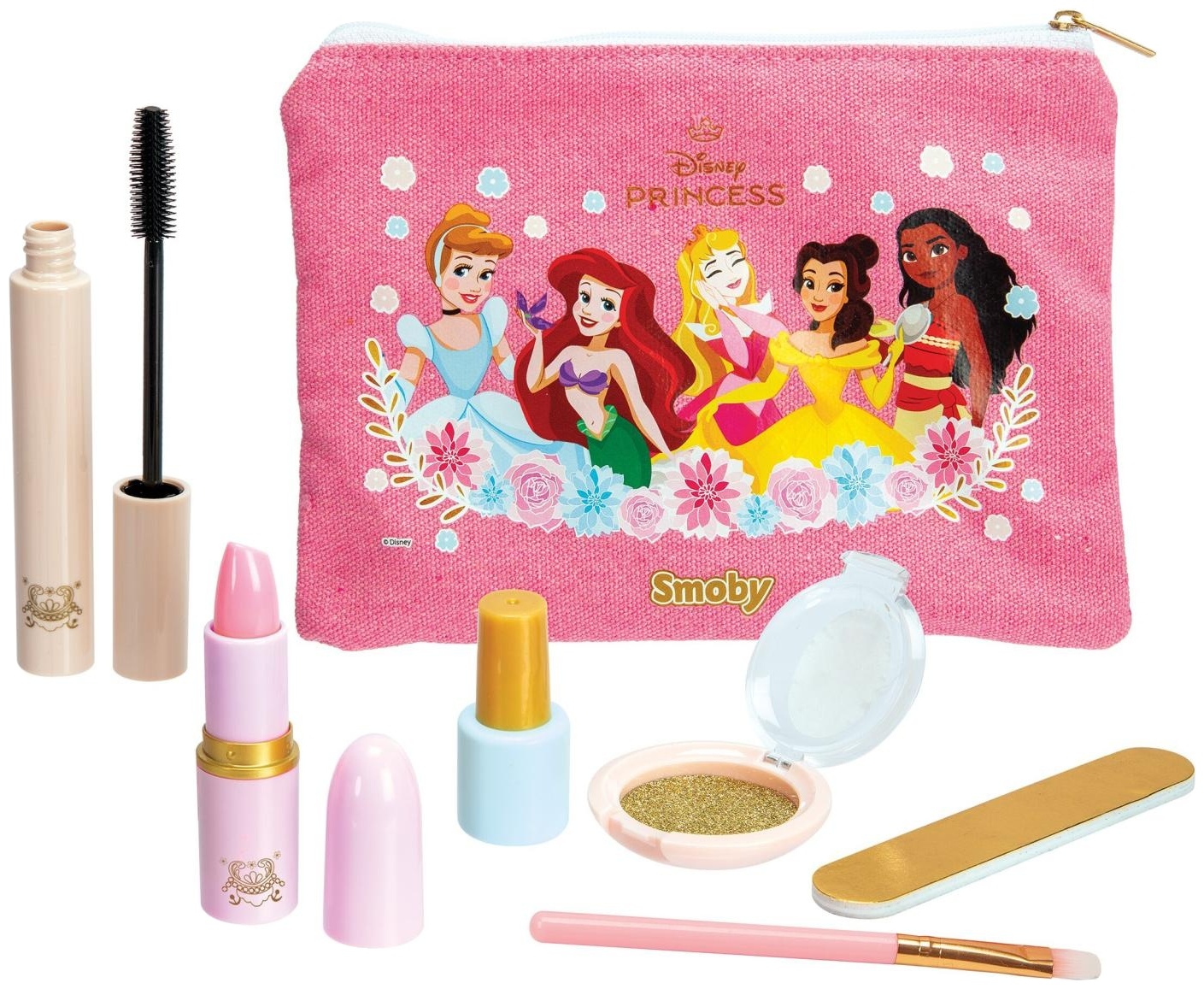 Set de joacă Smoby Disney Princess - Machiaj într-o trusă de cosmetice, 7 piese
