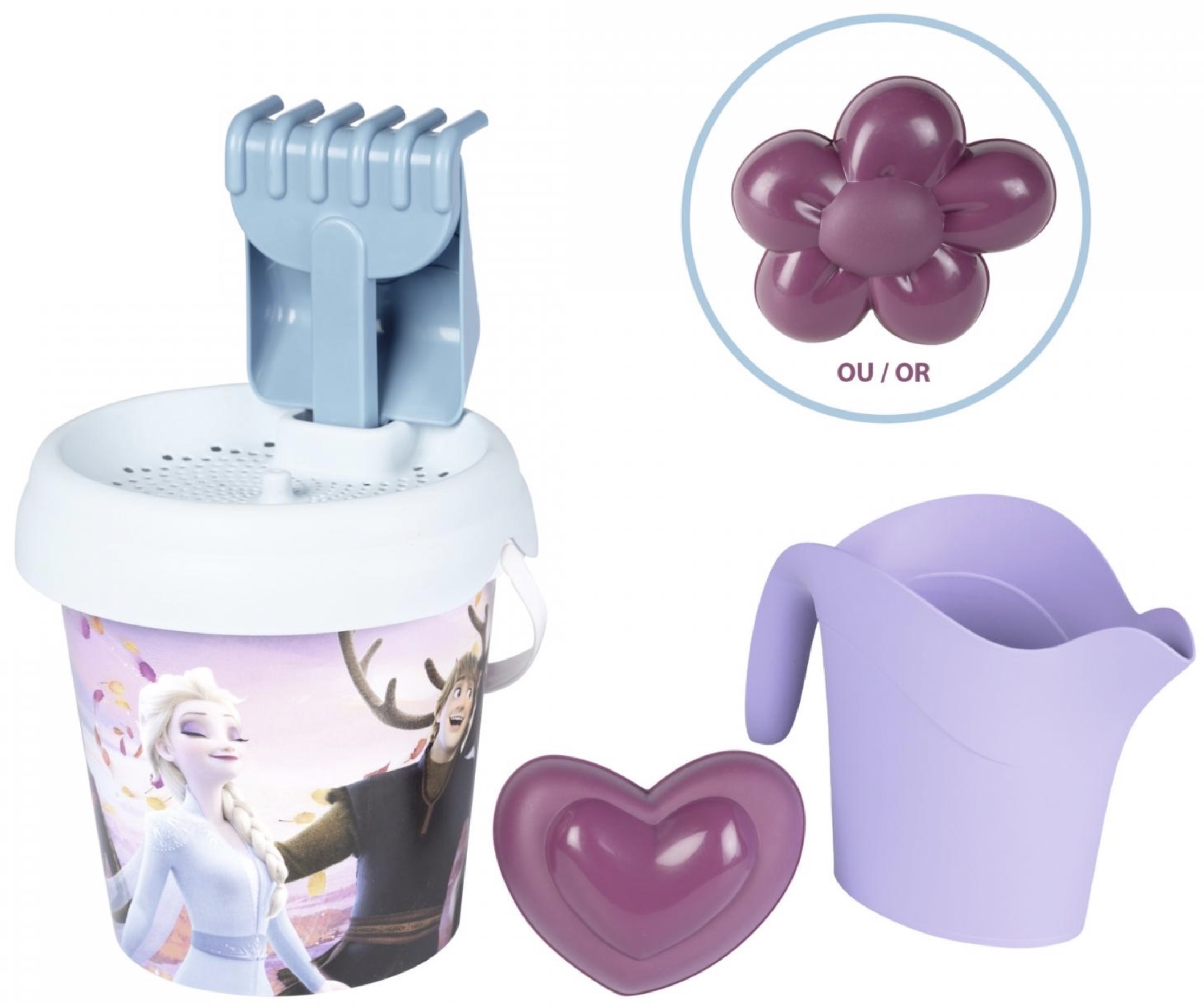 Set de joacă Smoby - Găleată de nisip cu accesorii, Frozen
