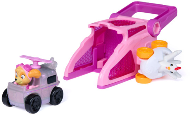 Set de joacă Spin Master Paw Patrol - Lansatorul lui Skye, cu 2 mașinuțe