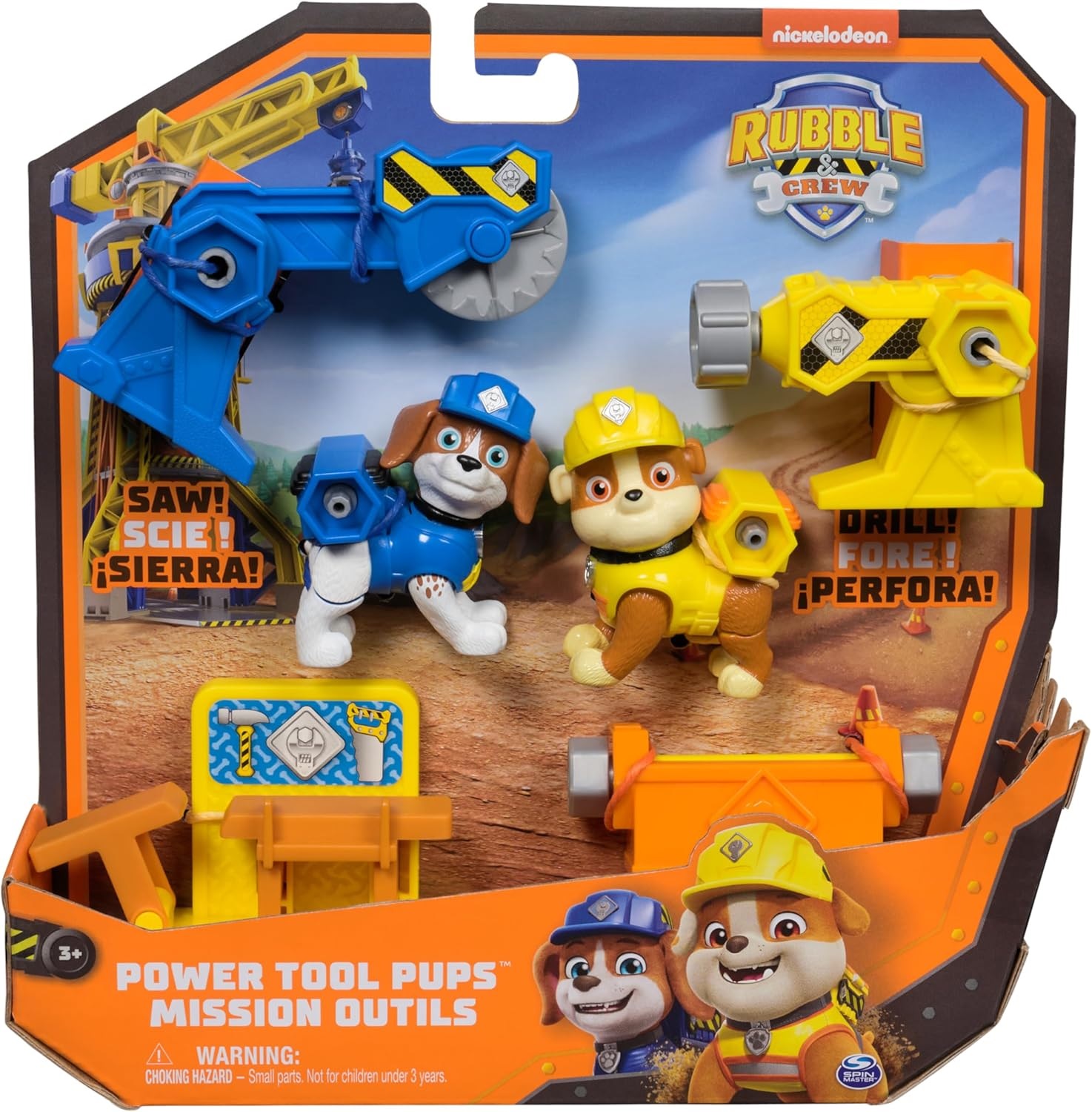 Set de joacă  Spin Master Paw Patrol Rubble &amp; Crew - Power Tool Pups, Rubble and Wheeler