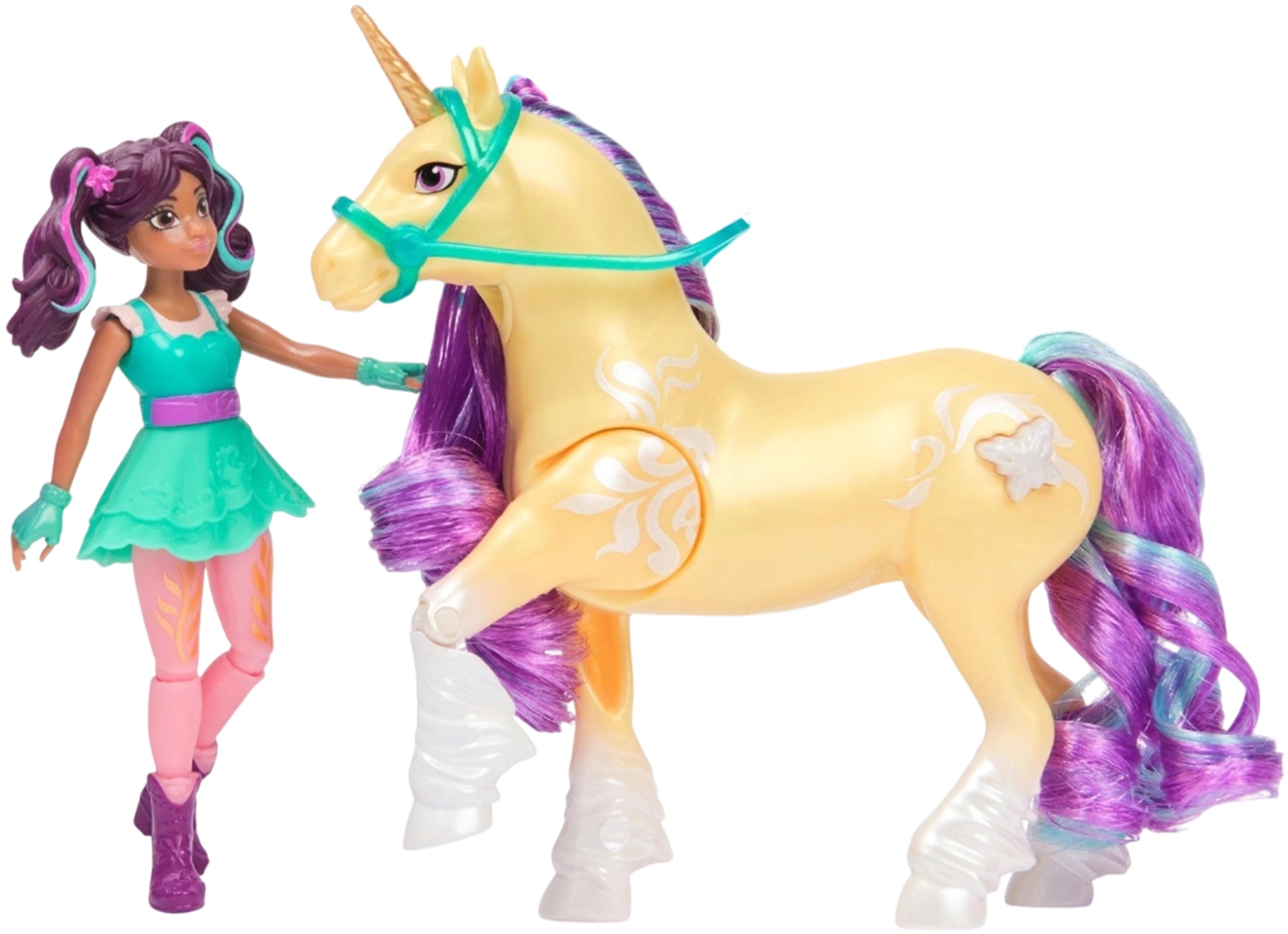 Set de joacă  Spin Master Unicorn Academy - Ava și Leaf, cu efecte de iluminare