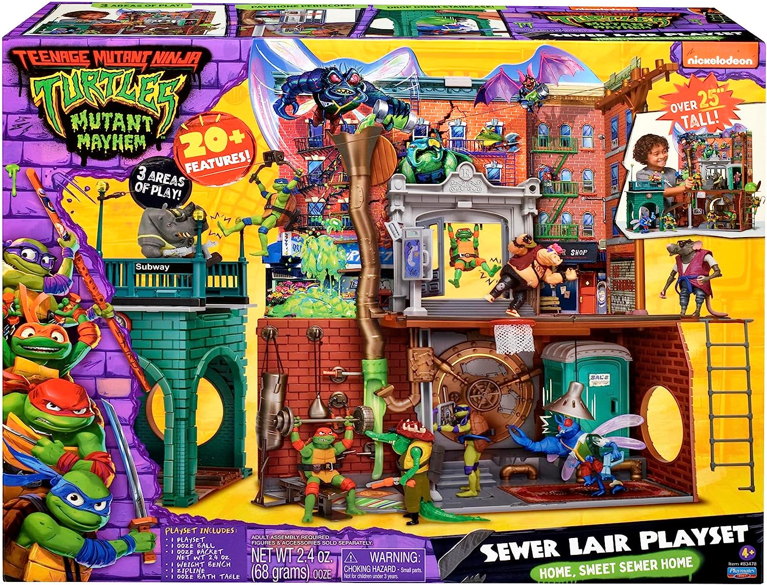 Set de joacă TMNT Mutant Mayhem - Refugiu