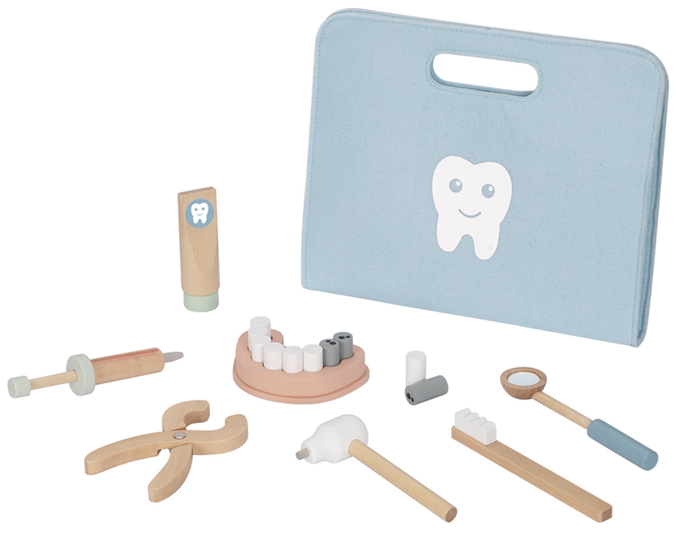 Set de jucării într-o valiză Tooky Toy - Instrumente dentare
