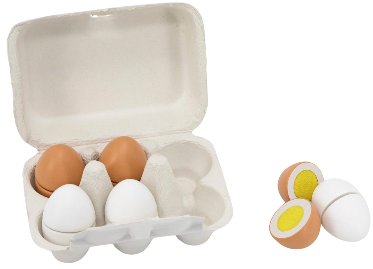 Set de joacă Viga Toys - Ouă de lemn, 6 buc