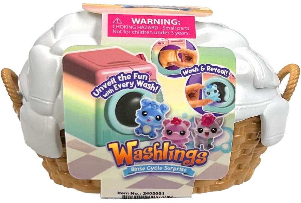 Set de joacă Washlings - Coș de rufe cu surprize, sortiment