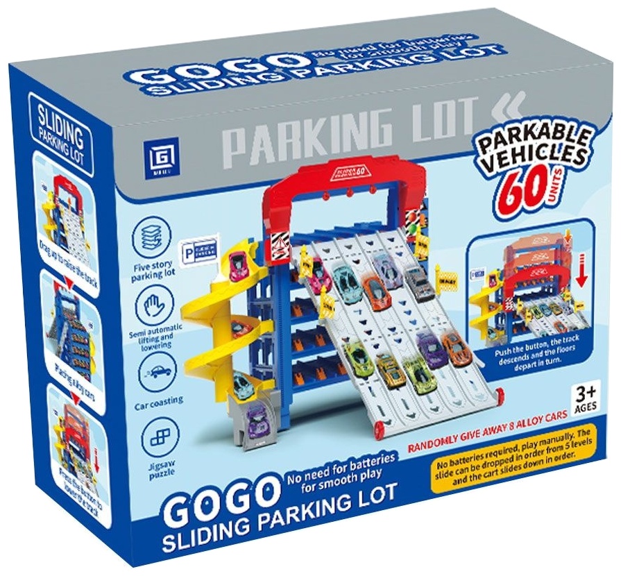 Set de joacă Yifeng - Parcare cu 8 mașini