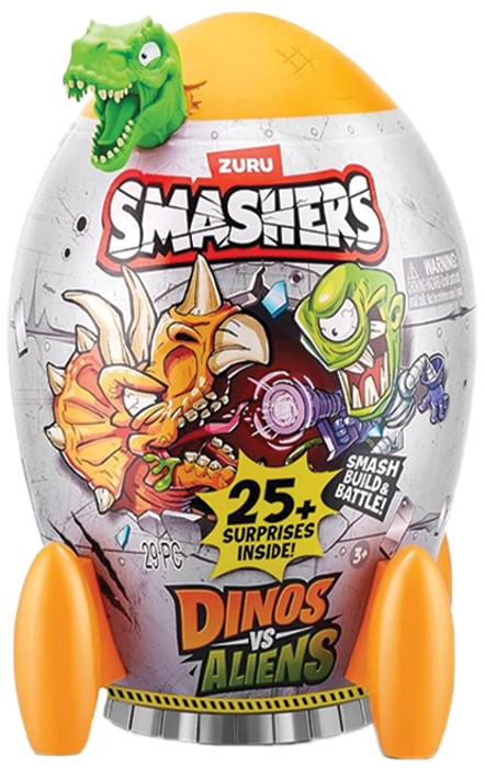 Set de joacă  Zuru Smashers - Dinos vs Aliens: Mini ou de dinozaur, dinozaur verde