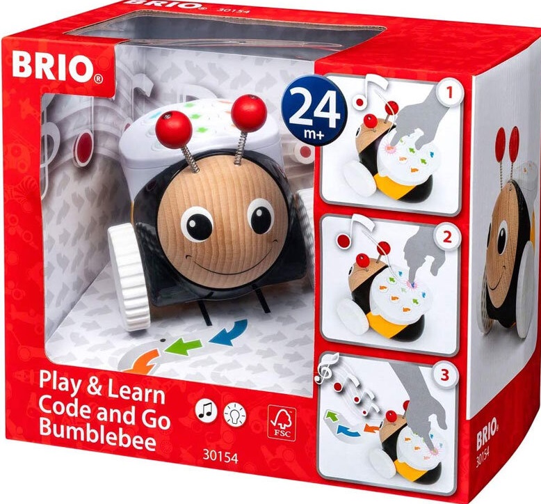 Jucărie interactivă din lemn Brio - Code & Go Bee