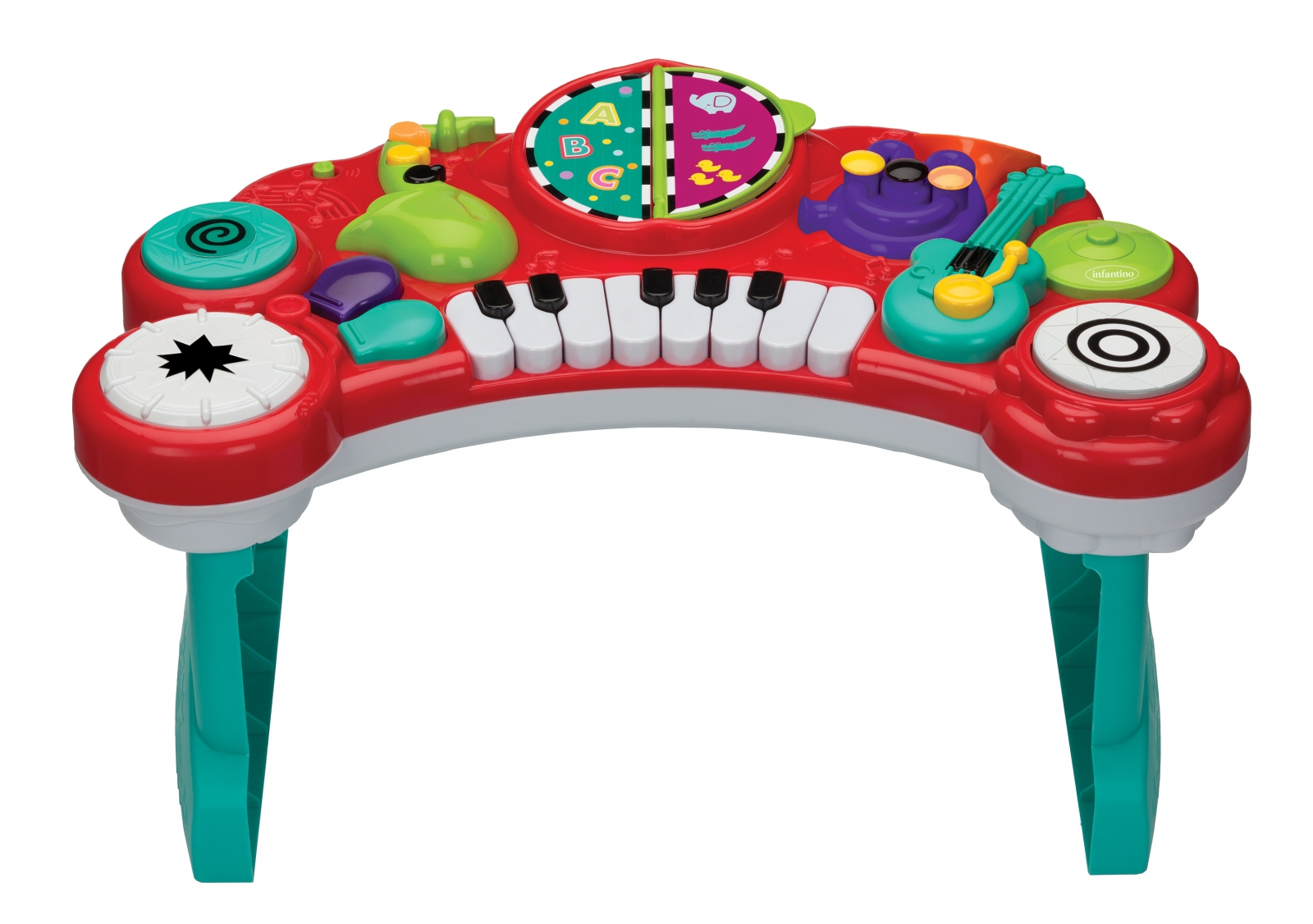 Jucărie interactivă 10 în 1 Infantino B Kids - Centru muzical, roșu