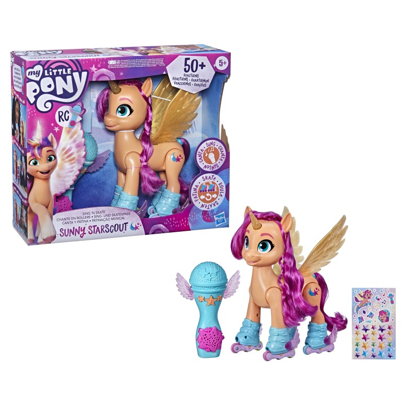 Jucărie interactivă  Hasbro My Little Pony - Sunny Starscout, cu un microfon, 22 cm