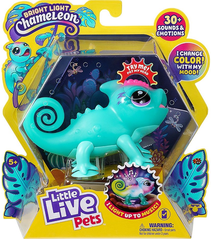 Jucărie interactivă Moose Little Live Pets - Sunny cameleonul, verde