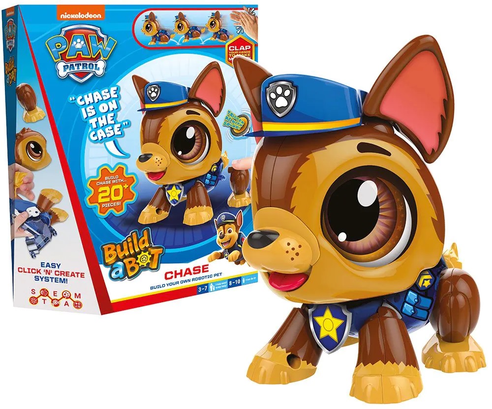 Jucărie interactivă Goliath - Paw Patrol, Robot de asamblare, Chase