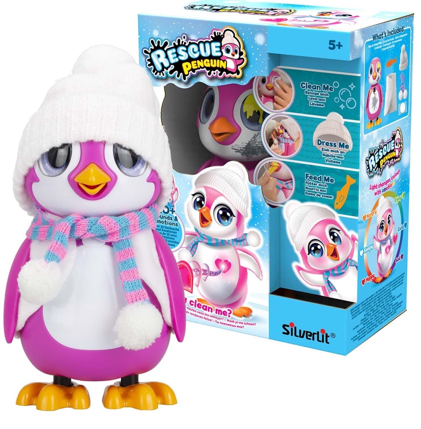 Jucărie interactivă Silverlit - Pinguin, roz