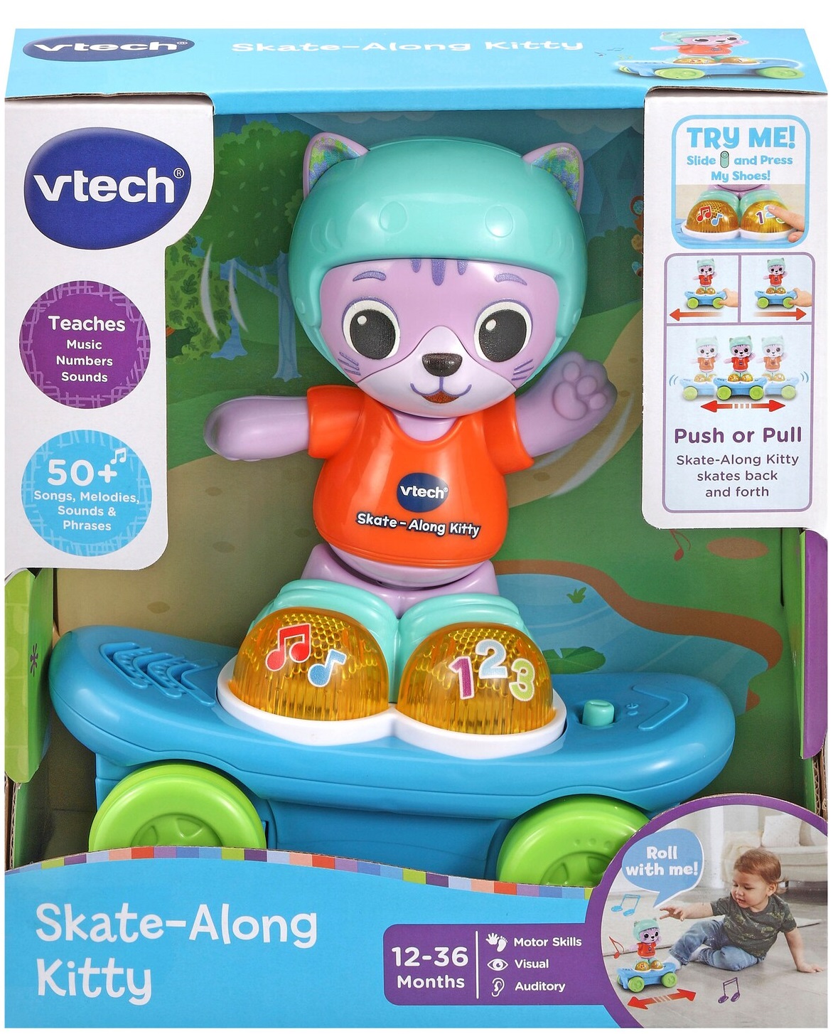 Jucărie interactivă Vtech - Un pisoi cu un skateboard