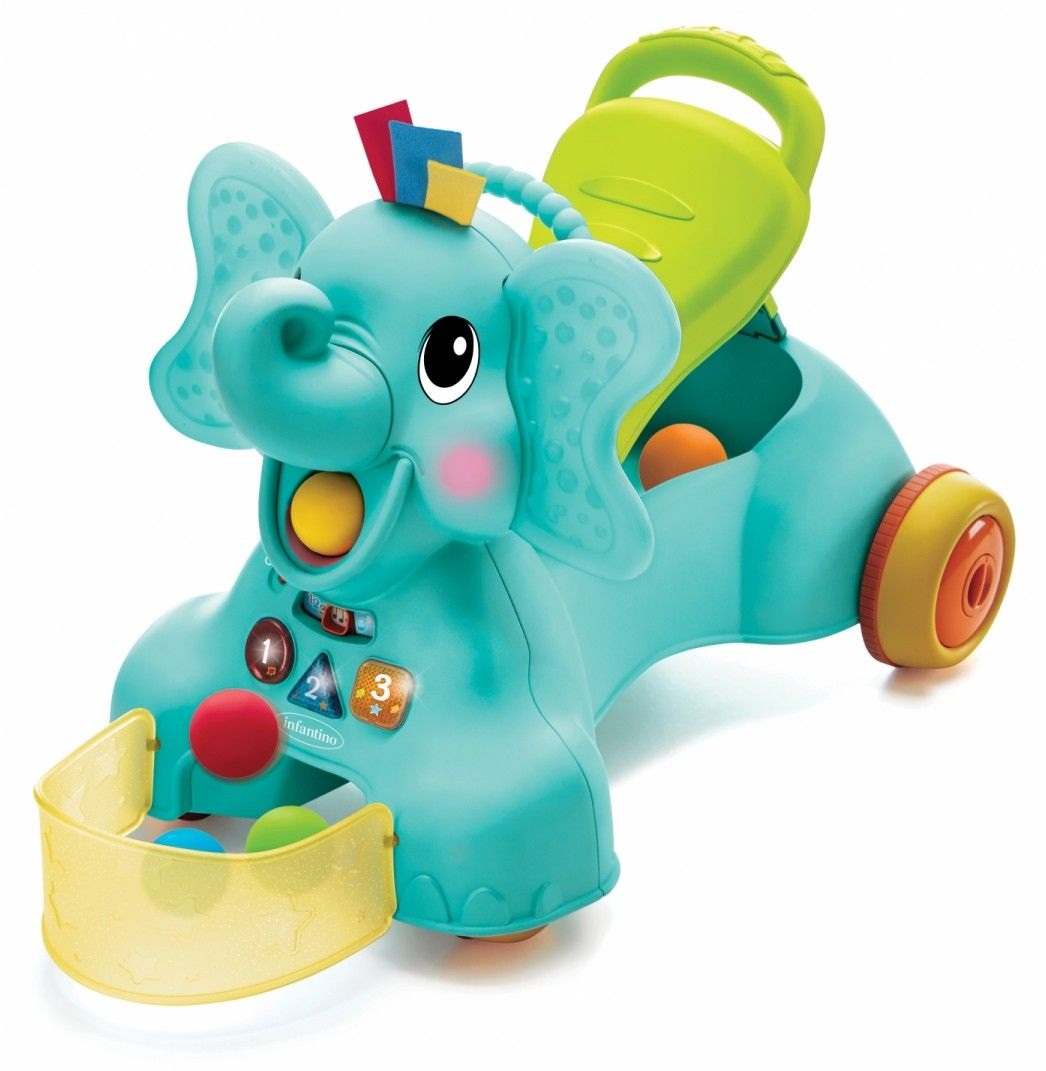 Jucărie interactivă de călărie 3 în 1 Infantino - Elefant