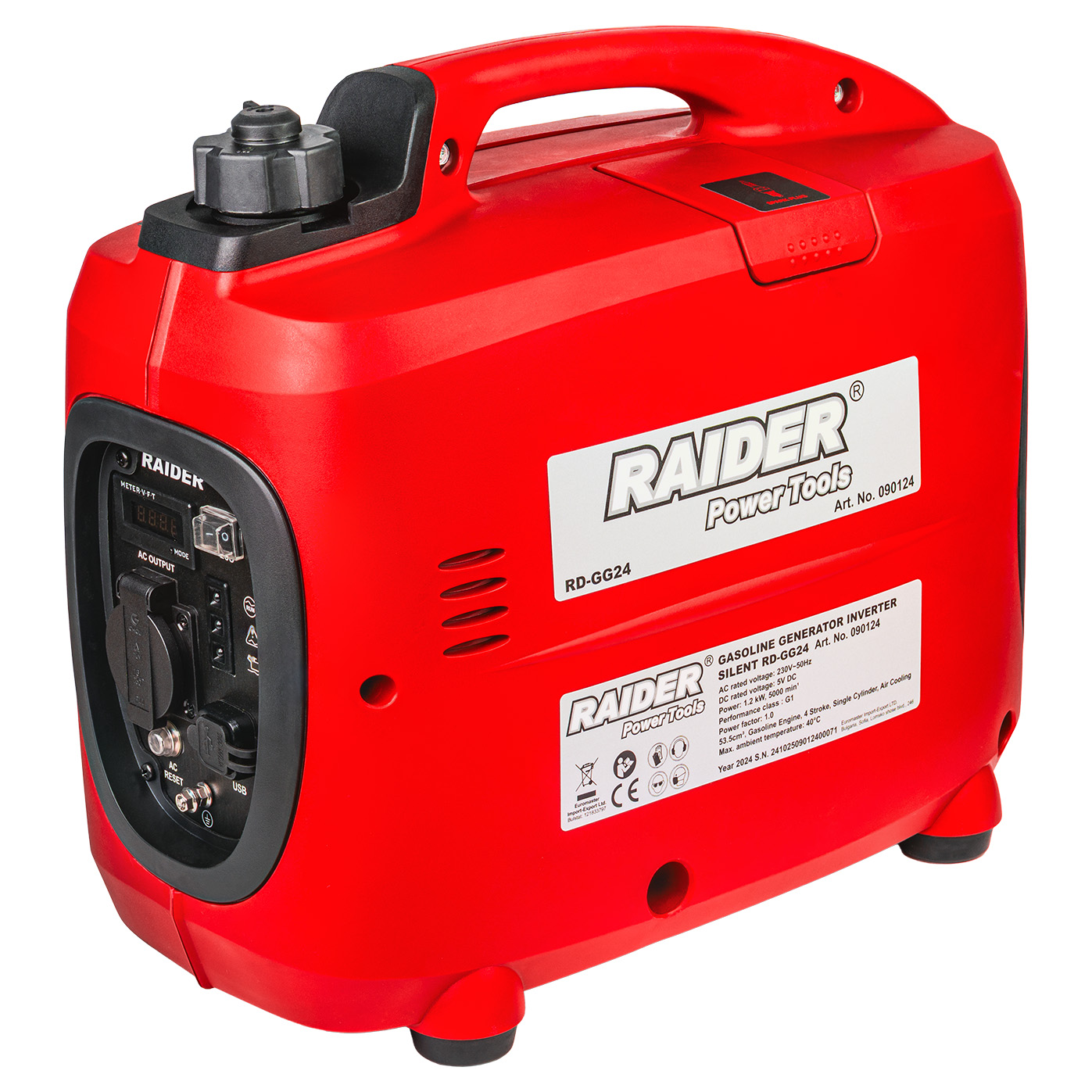 Generator invertor Raider - RD-GG24, 1.2kW, benzină