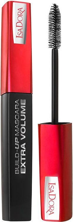 IsaDora Mascara pentru volum și lungime Build-up Extra Volume, 01 Super Black, 12 ml