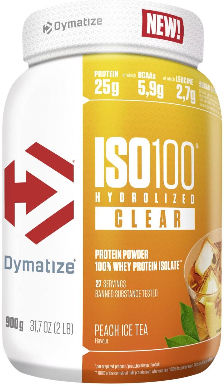 ISO 100, Peach Ice Tea, 900 g, Dymatize