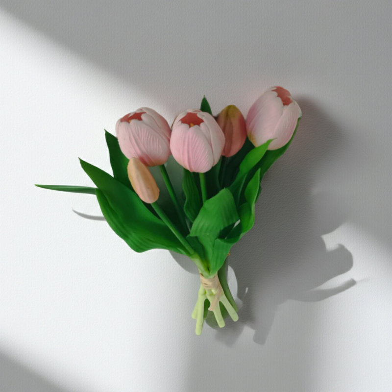 Buchet artificial Morello - Lalele, 5 fire