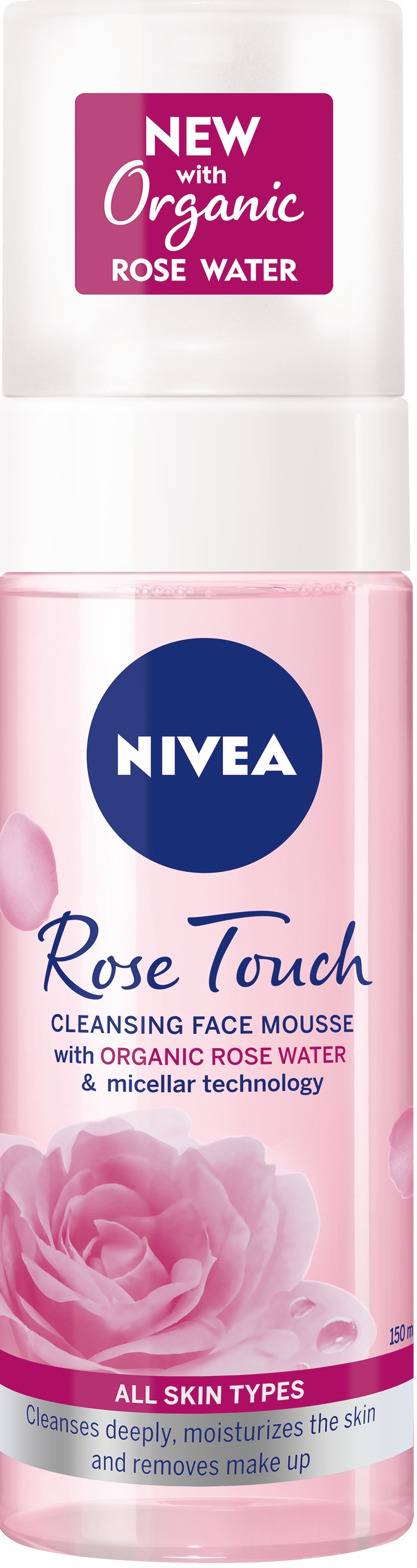 Nivea Rose Touch Spumă de spălat, 150 ml