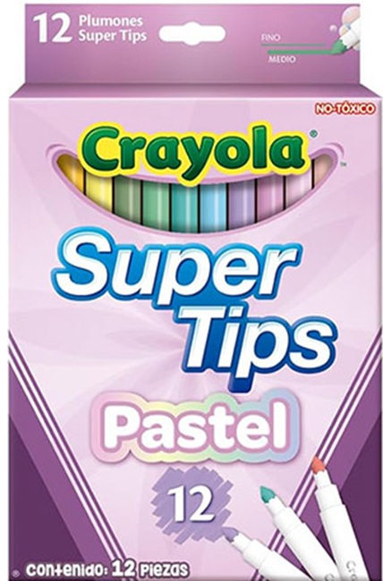 Markere lavabile Crayola – 12 buc, culori pastelate