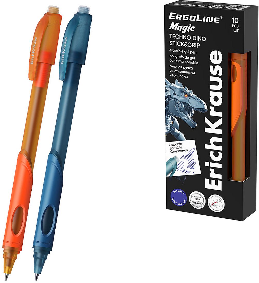 Pix cu gel ștergător Erich Krause ErgoLine - Techno Dino, 0.5 mm,…