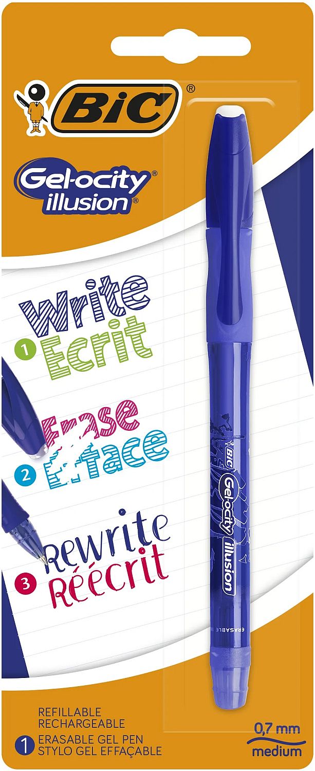 Pix ștergător Bic Gel-ocity Illusion - Albastru