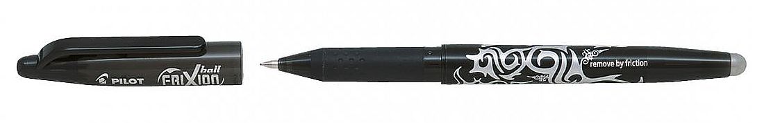 Roller care se sterge cu radiera Pilot FriXion - Negru, 0.7 mm