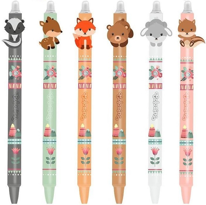 Pix care se sterge cu radiera Colorino - Little Foxes, sortiment