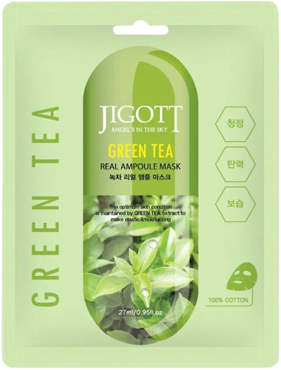 Jigott Mască de față folie Green Tea, 27 ml
