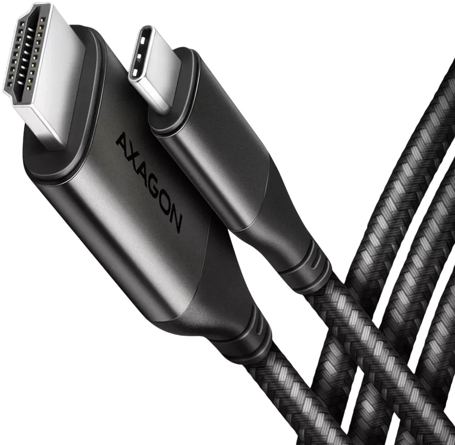 Cablu AXAGON - RVC-HI2MC, USB-C/HDMI 4K/60Hz, 1.8 m, negru