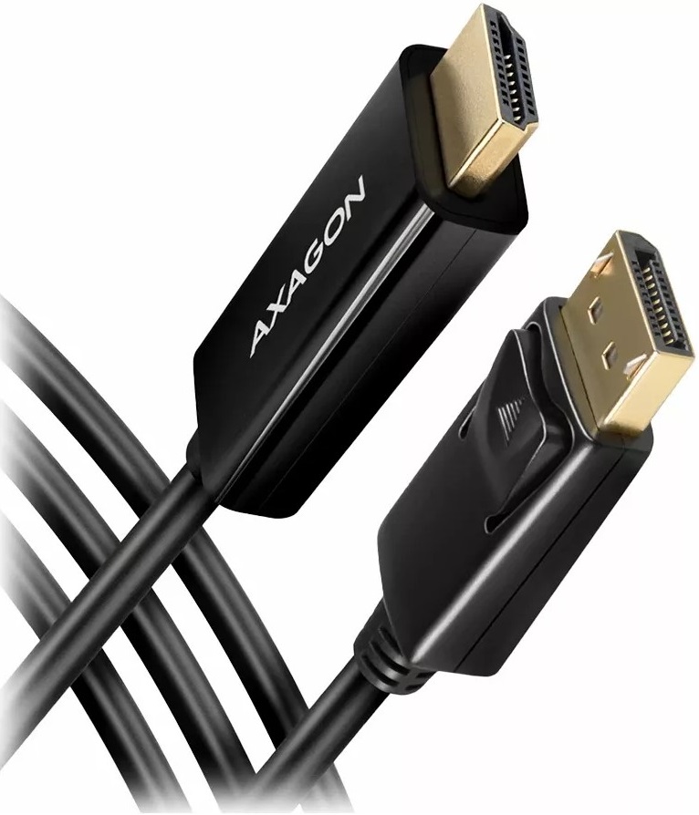 Cablu AXAGON - RVD-HI14C2, DisplayPort/HDMI 4K/30Hz, 1.8 m, negru