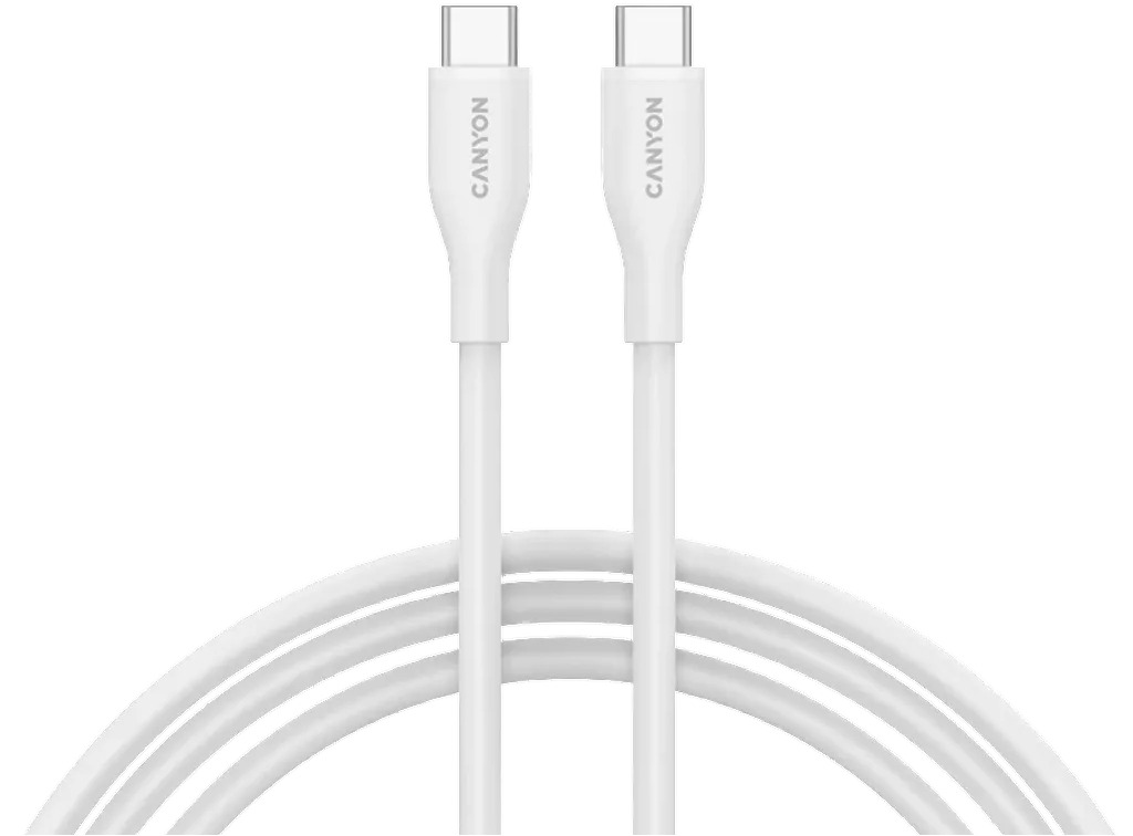 Cablu Canyon - CC60SC10, USB-C/USB-C, 1 m, alb