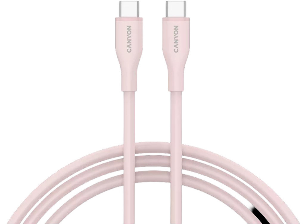 Cablu Canyon - CC60SC10, USB-C/USB-C, 1 m, roz